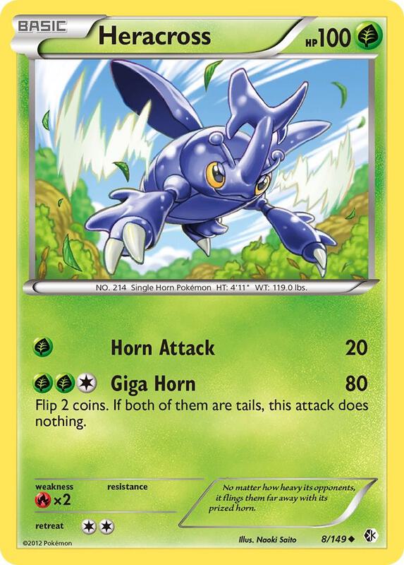 Heracross Pokemon card from Boundaries Crossed