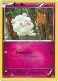 Swirlix Pokemon card from Kalos Starter Set
