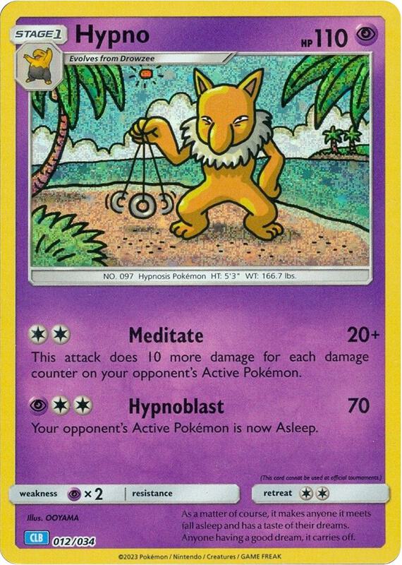Hypno Pokemon card from Trading Card Game Classic