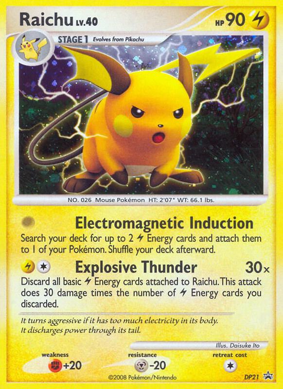 Raichu - DP21 Pokemon card from Diamond and Pearl Promos