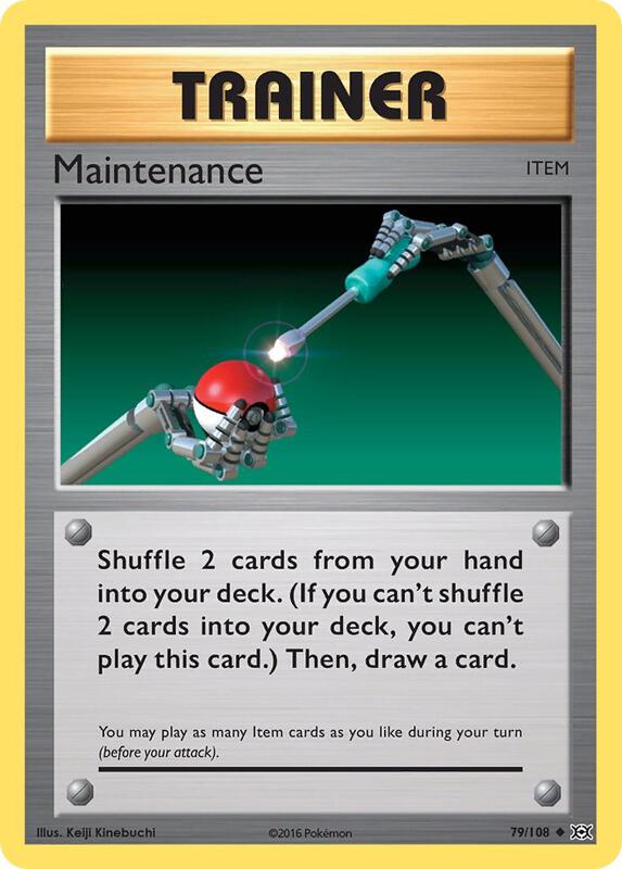 Maintenance Pokemon card from XY - Evolutions