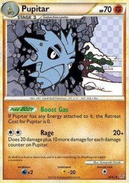 Pupitar Pokemon card from Unleashed