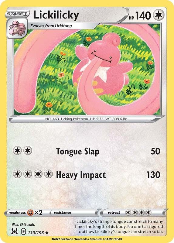 Lickilicky Pokemon card from SWSH11: Lost Origin