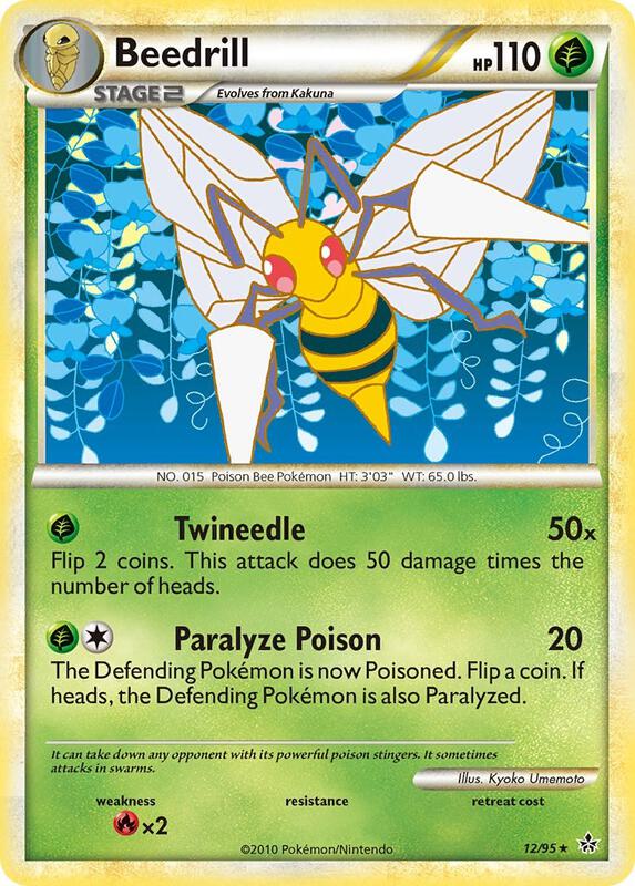 Beedrill Pokemon card from Unleashed