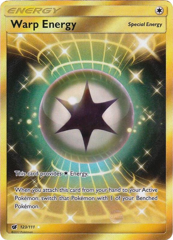 Warp Energy (Secret) Pokemon card from SM - Crimson Invasion