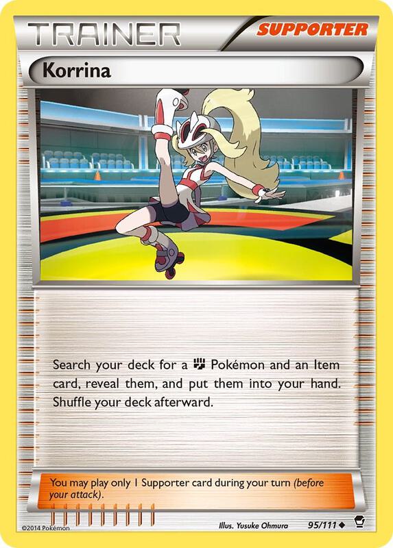Korrina Pokemon card from XY - Furious Fists