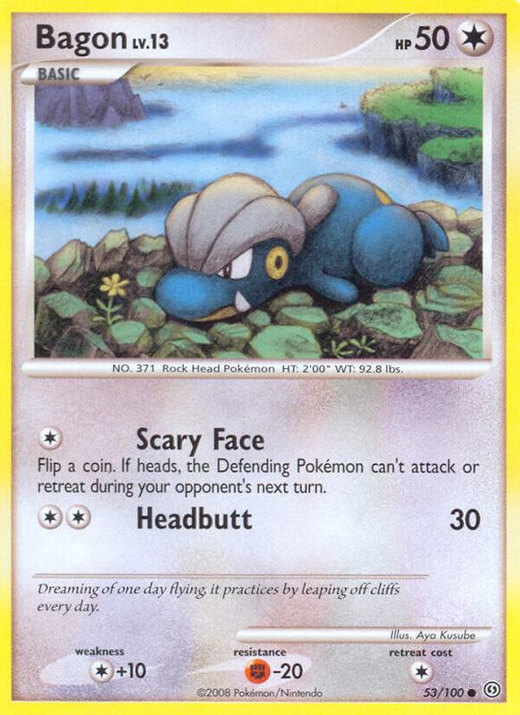 Bagon Pokemon card from Stormfront
