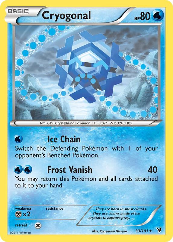 Cryogonal (33) Pokemon card from Noble Victories