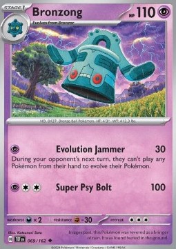 Bronzong Pokemon card from Temporal Forces