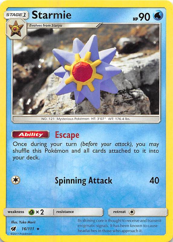 Starmie Pokemon card from SM - Crimson Invasion