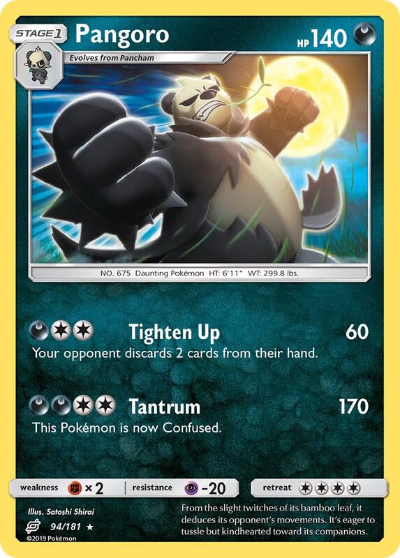 Pangoro Pokemon card from SM - Team Up