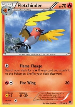 Fletchinder Pokemon card from XY