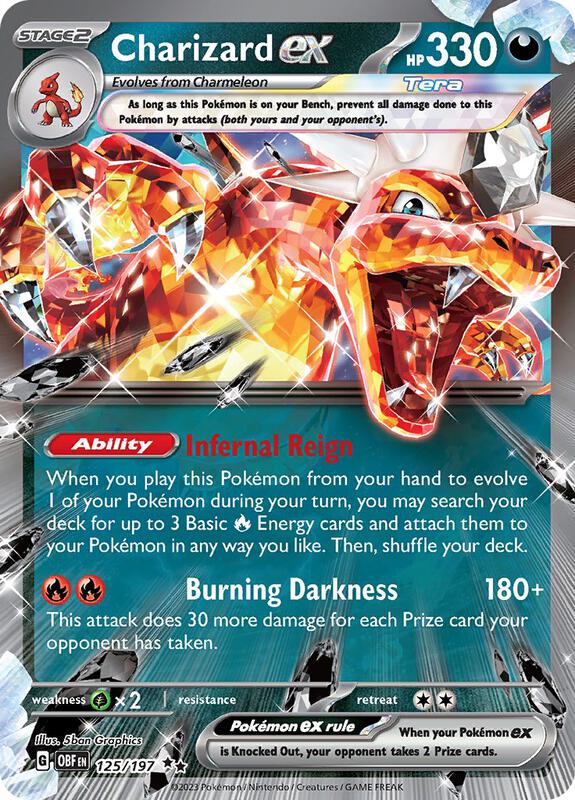 Charizard ex Pokemon card from SV03: Obsidian Flames