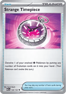 Strange Timepiece Pokemon card from Mega Evolution