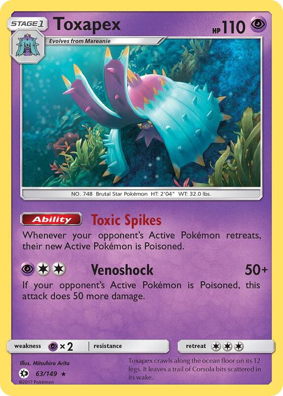 Toxapex Pokemon card from SM Base Set