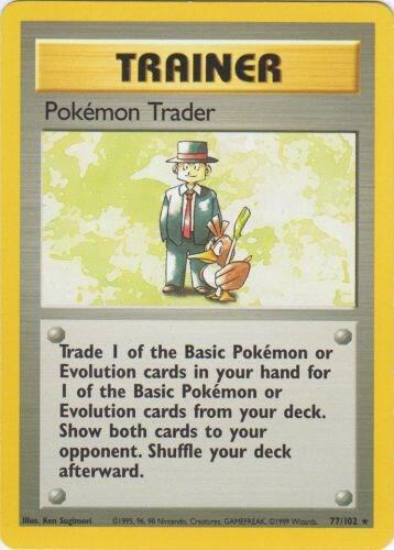 Pokemon Trader Pokemon card from Base Set