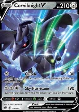 Corviknight V Pokemon card from Battle Styles