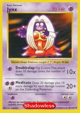 Jynx Pokemon card from Base Set