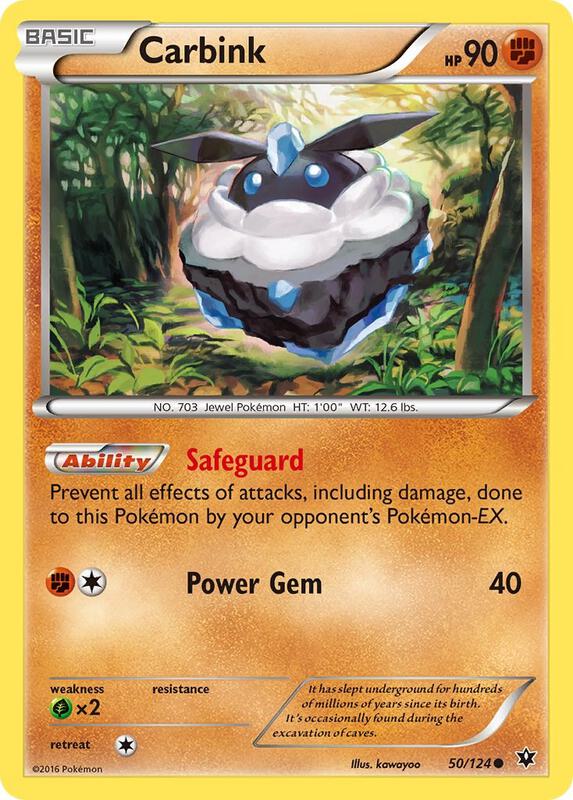 Carbink (50) Pokemon card from XY - Fates Collide