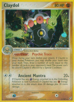 Claydol Pokemon card from EX Deoxys