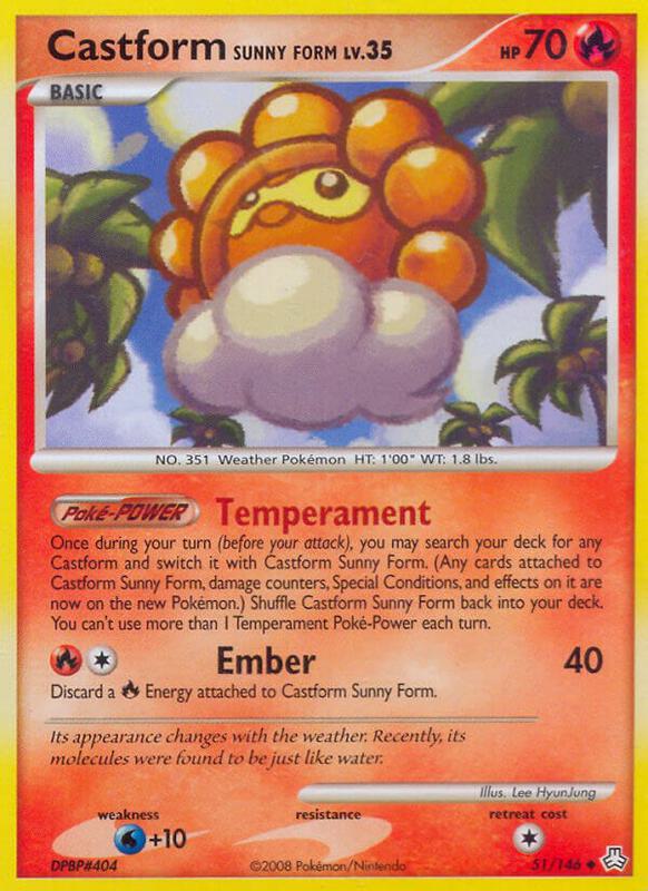 Castform Sunny Form Pokemon card from Legends Awakened