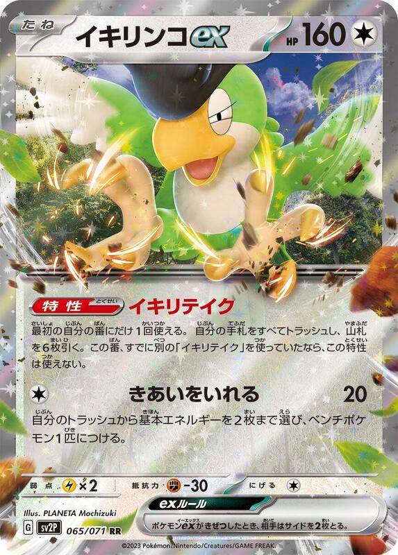 Squawkabilly ex (Japanese) Pokemon card from SV2P: Snow Hazard