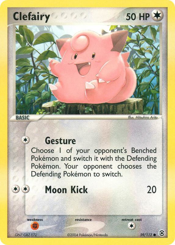 Clefairy Pokemon card from FireRed & LeafGreen