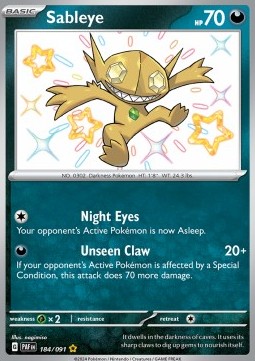 Sableye Pokemon card from Paldean Fates