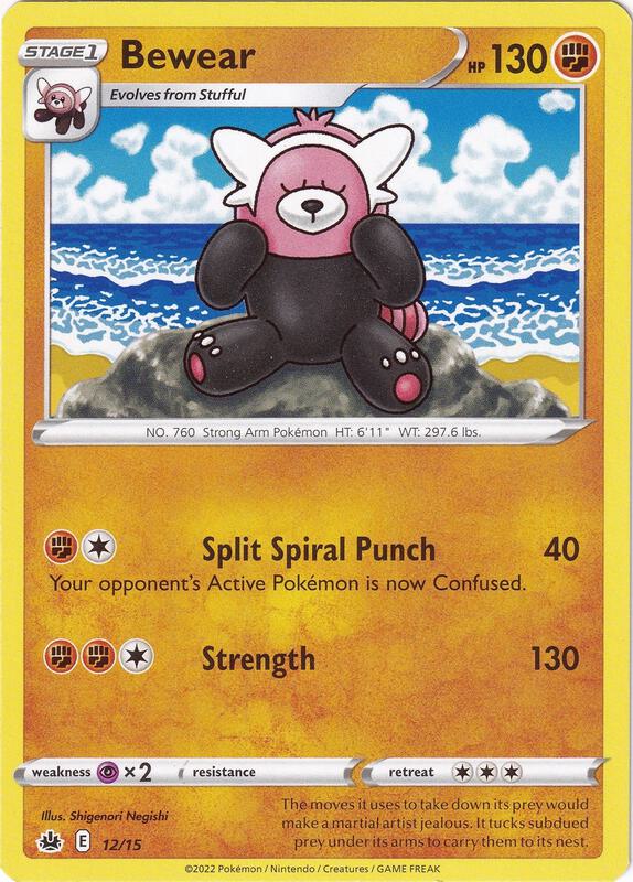 Bewear Pokemon card from McDonald's Promos 2022