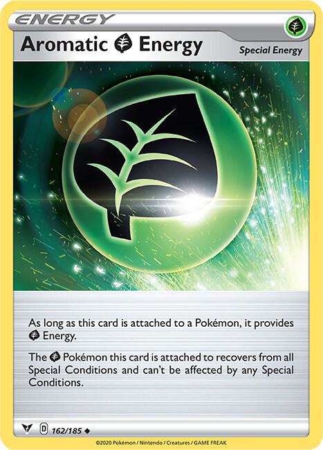 Aromatic Grass Energy Pokemon card from SWSH04: Vivid Voltage