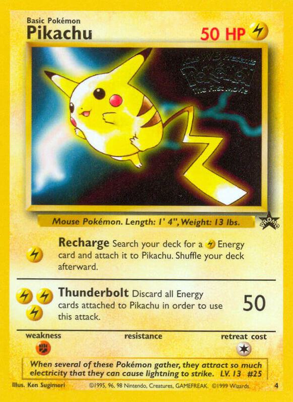 Pikachu (Movie Promo) Pokemon card from WoTC Promo