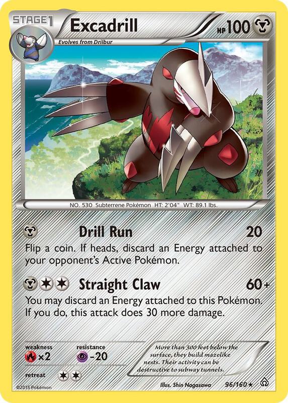 Excadrill Pokemon card from XY - Primal Clash