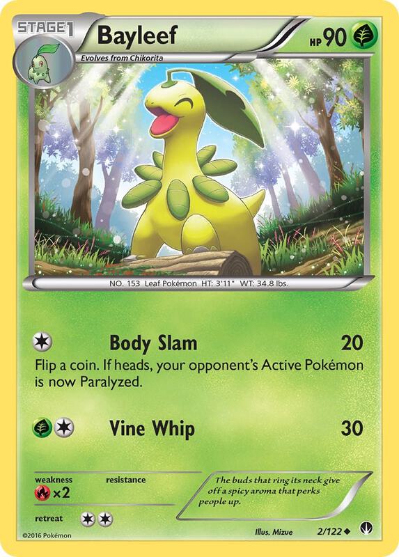 Bayleef Pokemon card from XY - BREAKpoint
