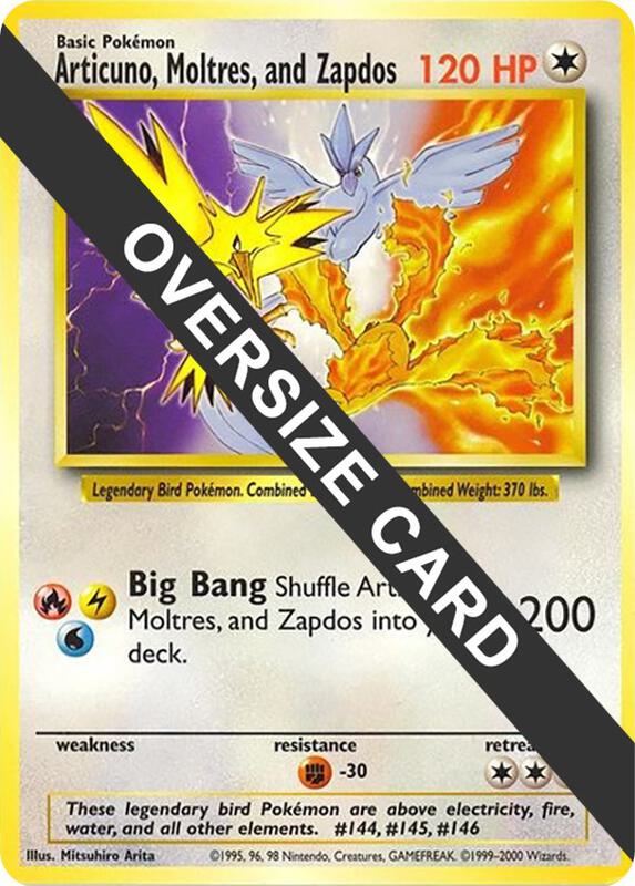 Articuno, Moltres, and Zapdos (Warner Bros. Promo) Pokemon card from Jumbo Cards