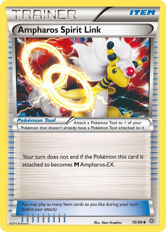 Ampharos Spirit Link Pokemon card from XY - Ancient Origins