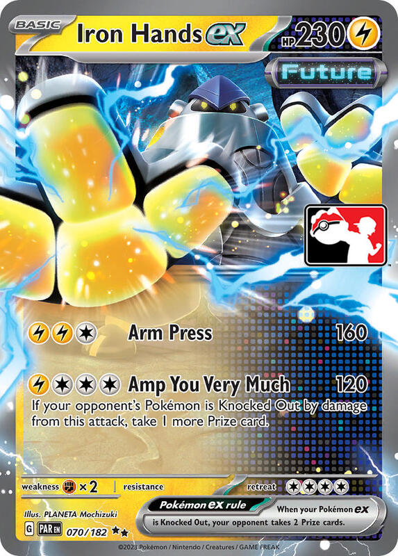 Iron Hands ex Pokemon card from Prize Pack Series Cards