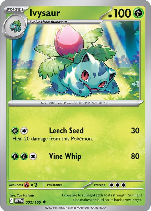 Ivysaur Pokemon card from SV: Scarlet & Violet 151