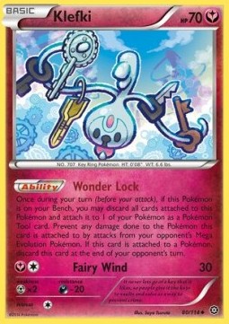 Klefki Pokemon card from Steam Siege