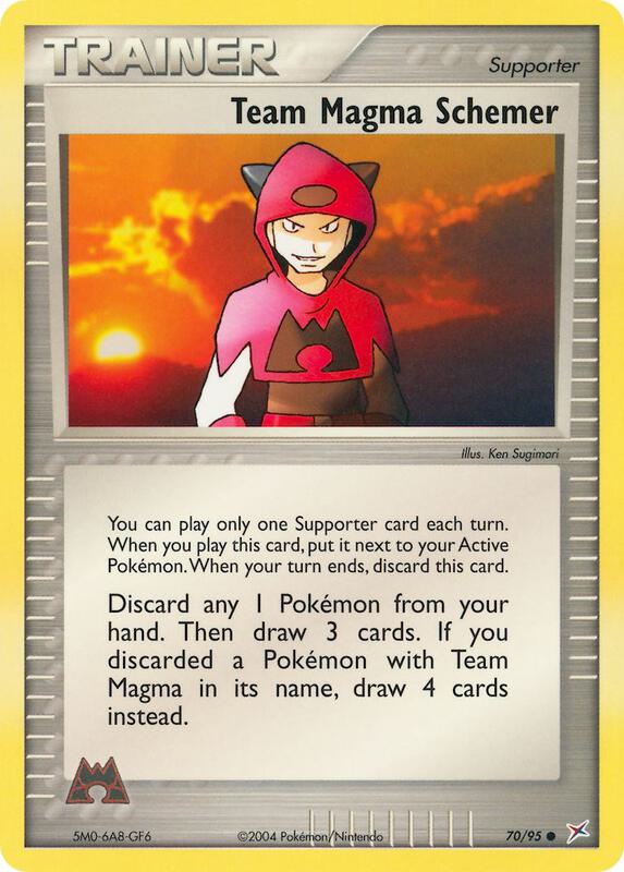 Team Magma Schemer Pokemon card from Team Magma vs Team Aqua