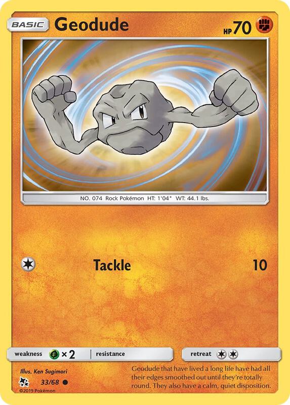 Geodude Pokemon card from Hidden Fates