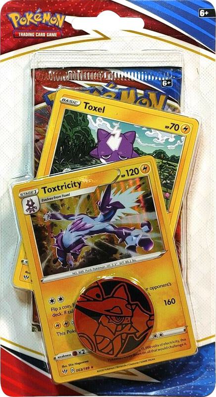 Battle Styles Premium Checklane Blister [Toxtricity] Pokemon card from SWSH05: Battle