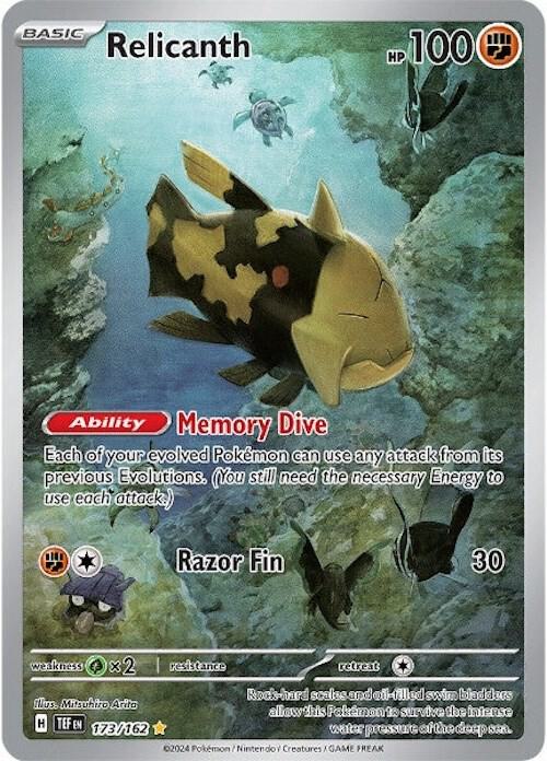 Relicanth Pokemon card from SV05: Temporal Forces