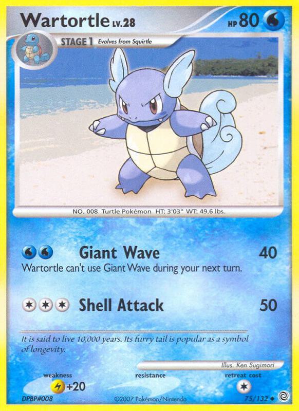 Wartortle Pokemon card from Secret Wonders