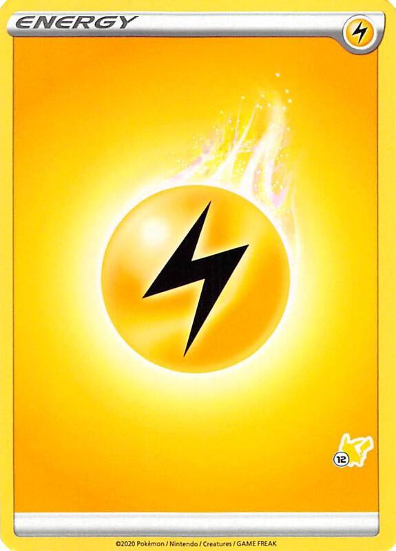 Lightning Energy (#12 Pikachu Stamped) Pokemon card from Battle Academy 2022