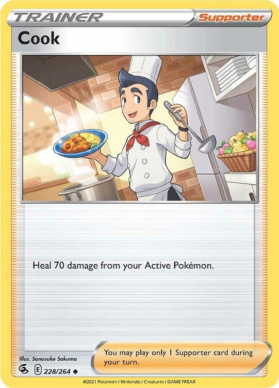 Cook Pokemon card from SWSH08: Fusion