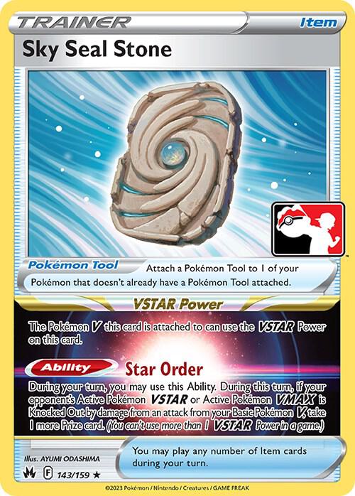 Sky Seal Stone Pokemon card from Prize Pack Series Cards