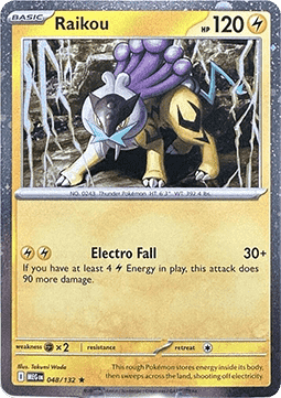 Raikou Pokemon card from Mega Evolution Additionals