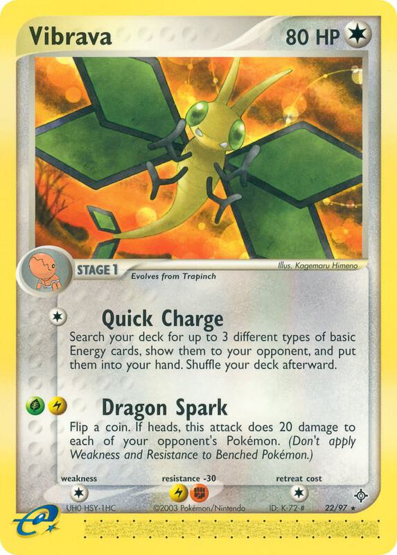 Vibrava Pokemon card from Dragon