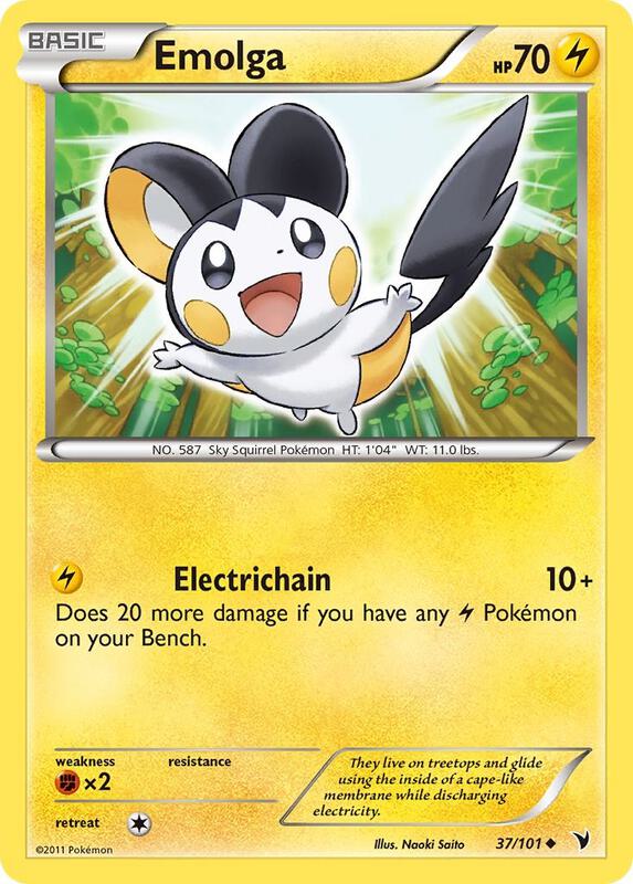 Emolga Pokemon card from Noble Victories