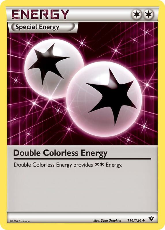 Double Colorless Energy Pokemon card from XY - Fates Collide